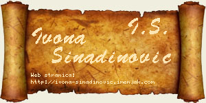 Ivona Sinadinović vizit kartica